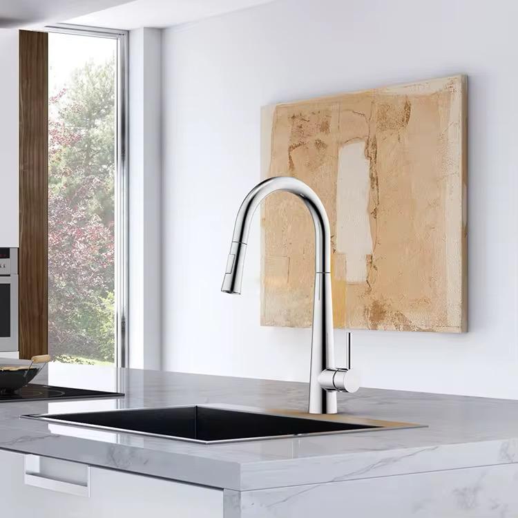 MAX Faucets Smart Touch Kitchen Faucet – 18" Single Handle Pull-Out Sprayer, Hands-Free Sensor, Chrome Finish