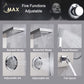 Rainfall Shower Panel System Five Functions with 3 Massage Jets and Handheld Brushed Nickel Finish