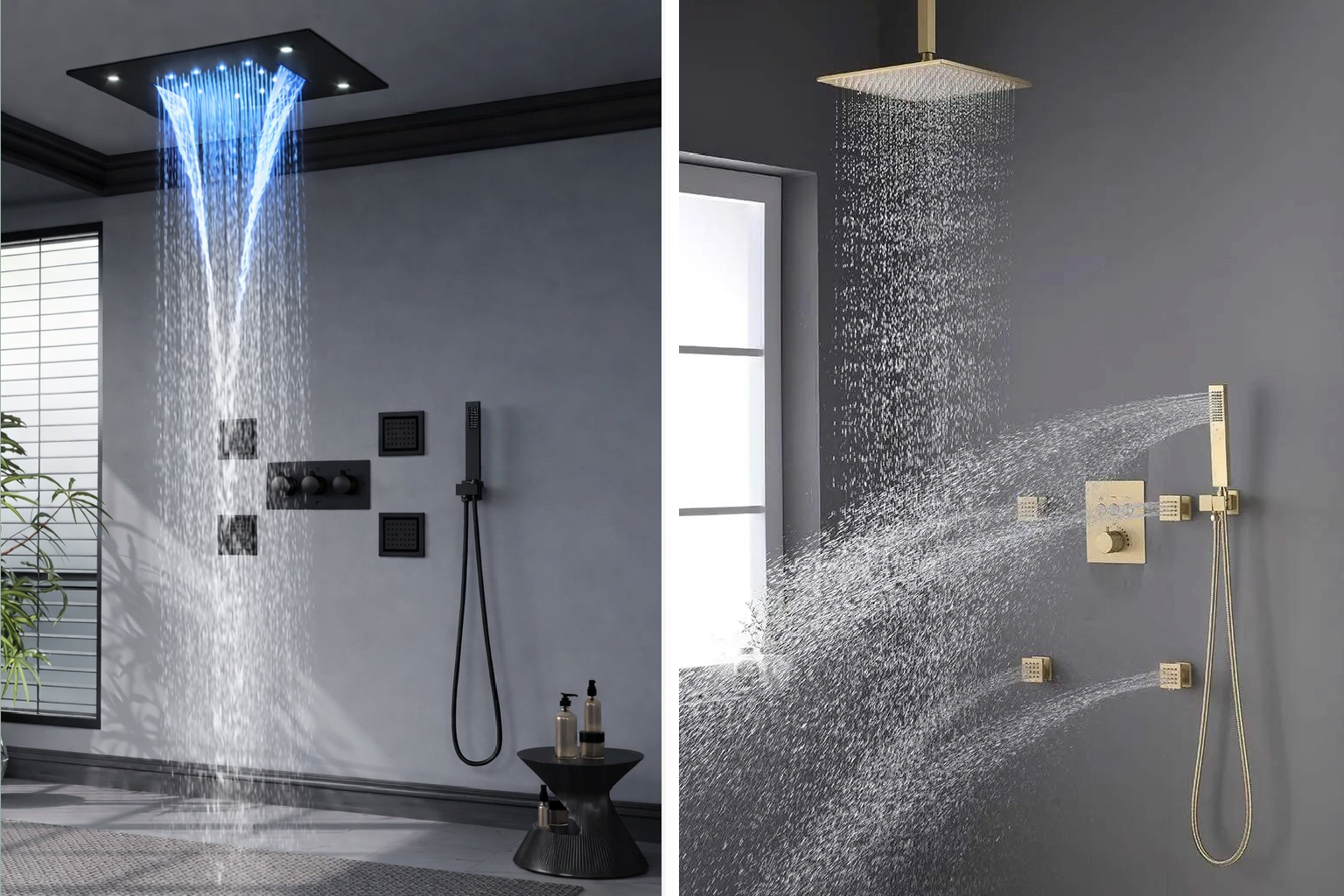 Body jet shower system for spa-style bathroom experience by MAX Faucets