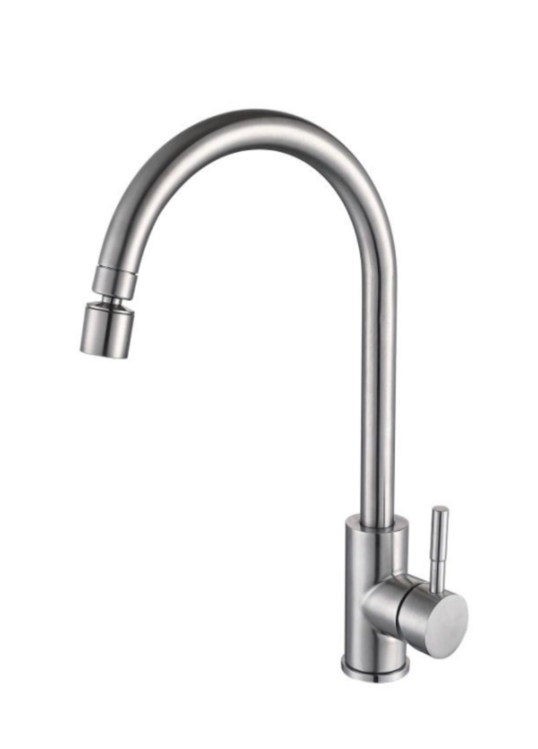 Single Handle Kitchen Faucet Swivel with Movable Spout Brushed Nickel HM-730-BN