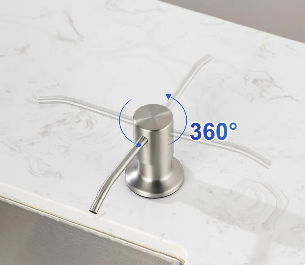 Soap & Lotion Dispenser – Brushed Nickel Finish | MAX Faucets MP-12111-BN