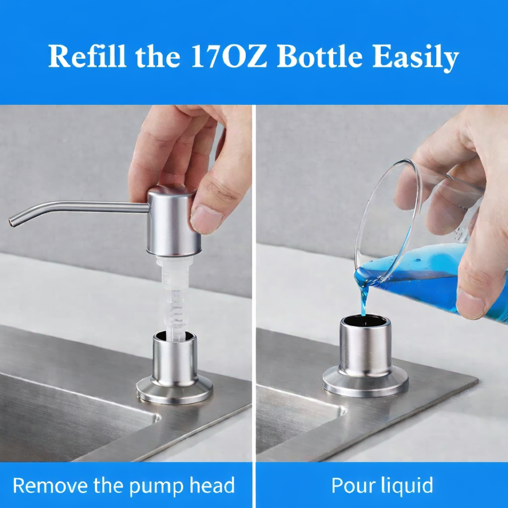 Soap & Lotion Dispenser – Chrome Finish | MAX Faucets MP-12111-C