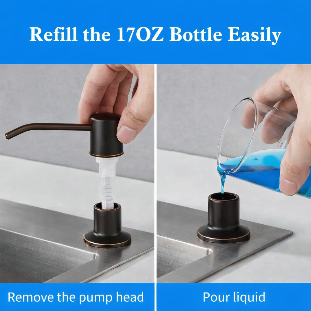 Soap & Lotion Dispenser – Oil Rubbed Bronze Finish | MAX Faucets