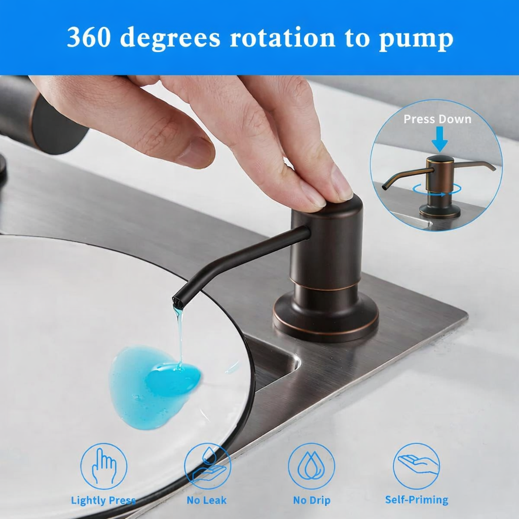 Soap & Lotion Dispenser – Oil Rubbed Bronze Finish | MAX Faucets