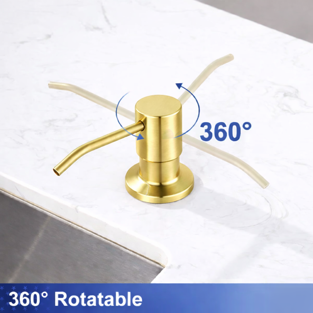 Soap & Lotion Dispenser – Shiny Gold Finish | MAX Faucets MP-12111-G