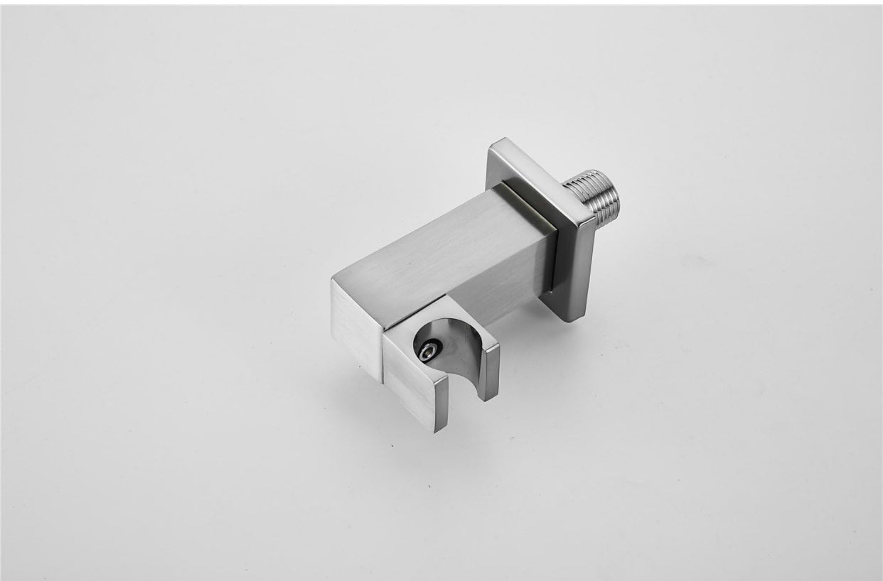 Square shower outlet elbow with adjustable handheld holder by MAX Faucets