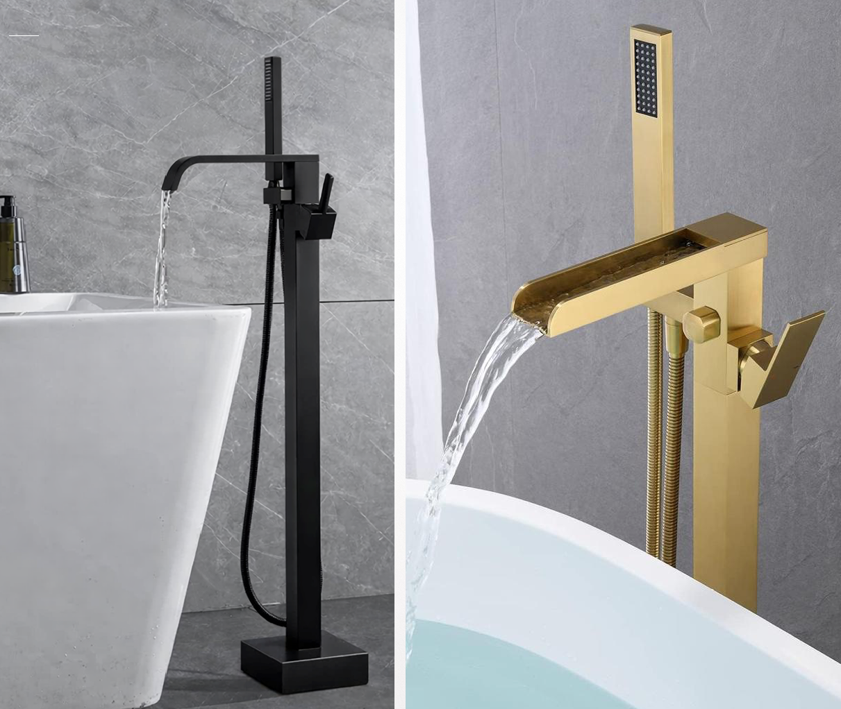 freestanding bathtub faucet matte black floor mounted tub filler