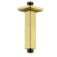 Ceiling Shower Head Arm 6" In Brushed Gold Finish