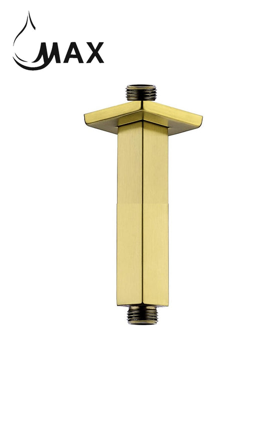 Ceiling Shower Head Arm 6" Brushed Gold Finish