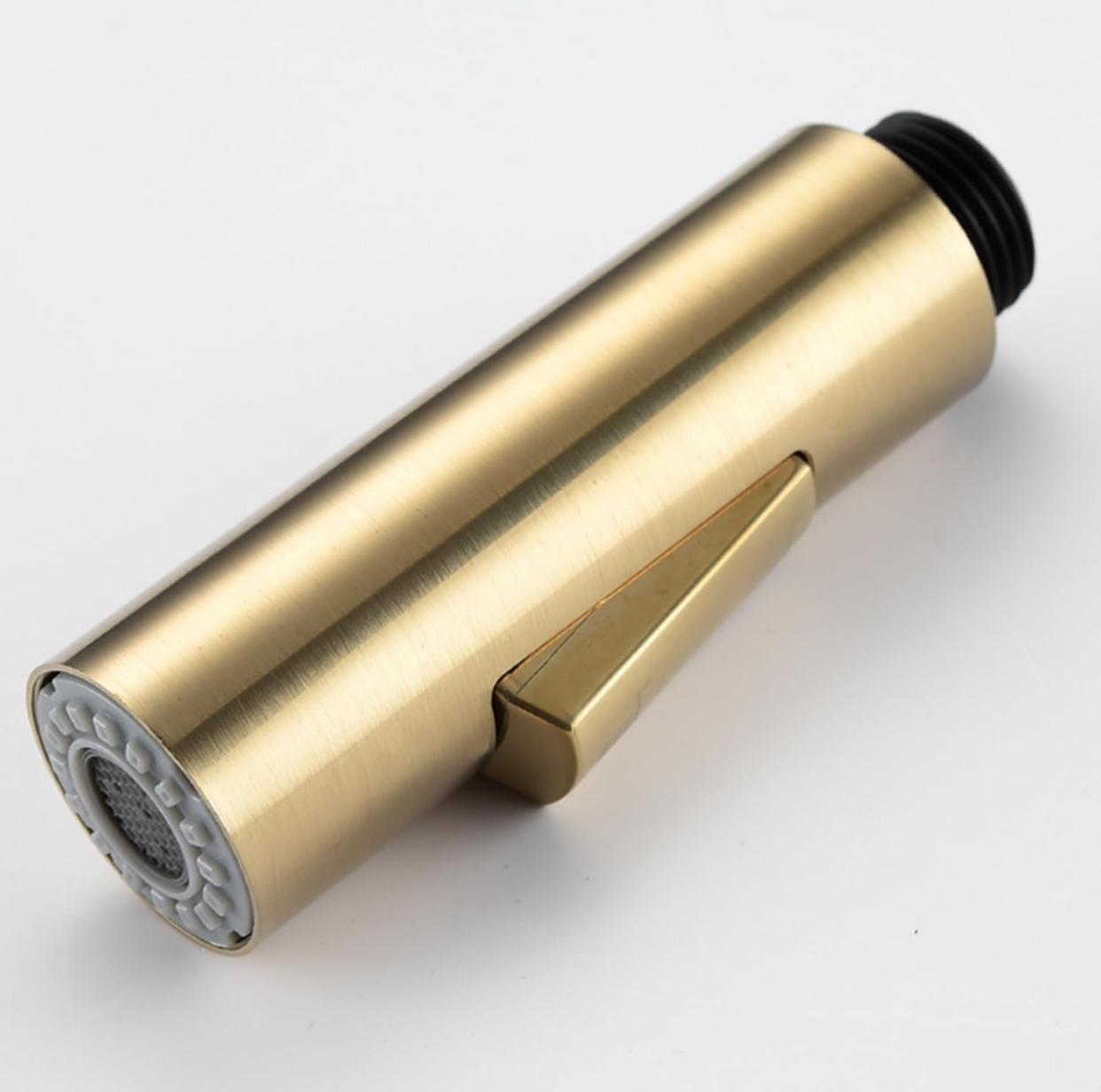 Replacement Nozzle Head Kitchen Faucet Spray & Stream Brushed Gold Finish