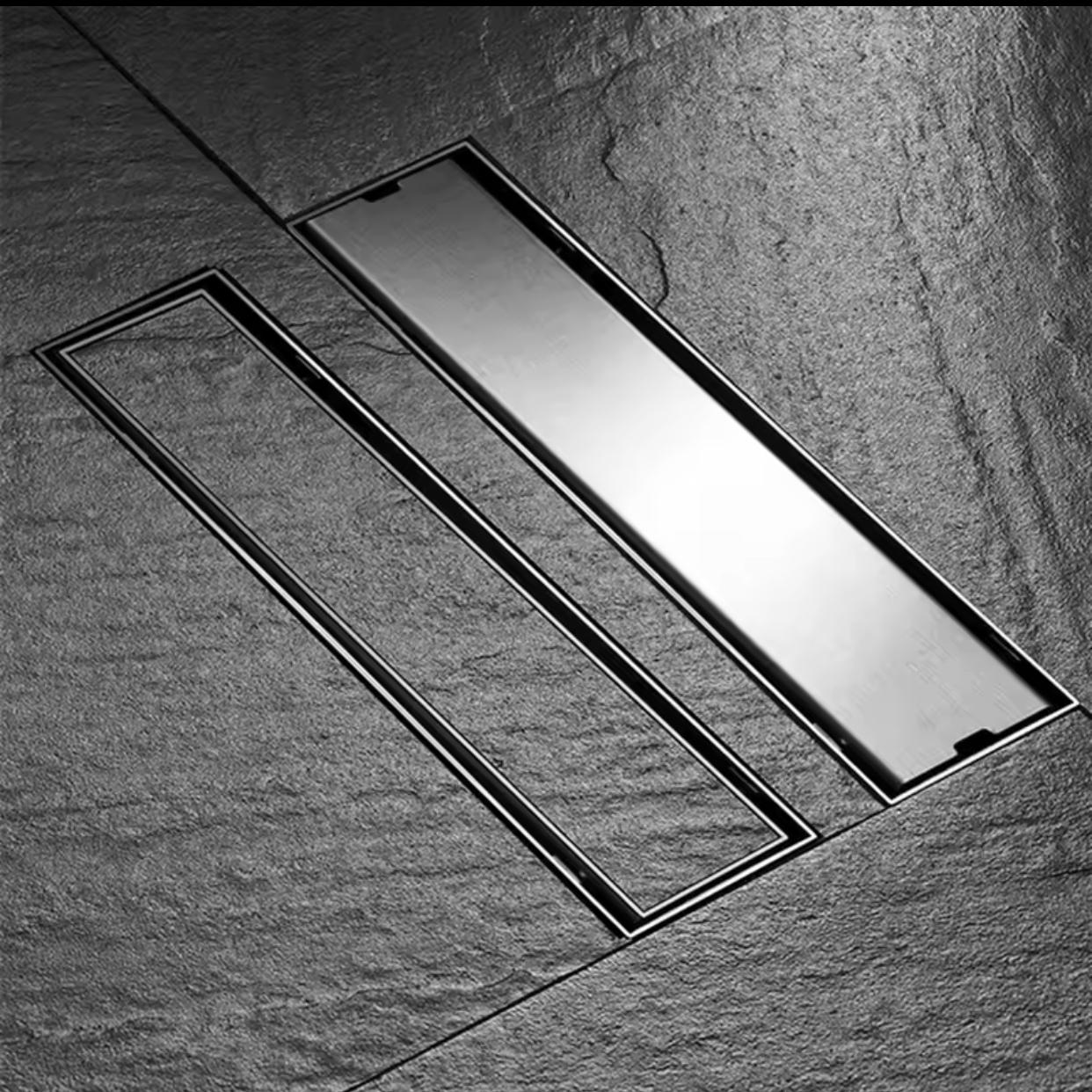 MAX Faucets | 30-Inch Linear Shower Drain with Cover – Brushed Nickel Finish