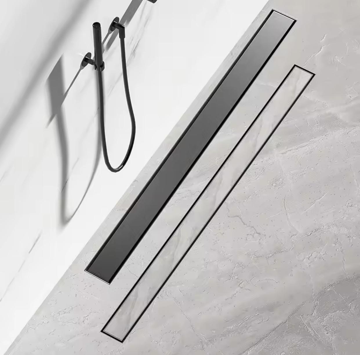 MAX Faucets | 36-Inch Linear Shower Drain with Cover – Matte Black Finish