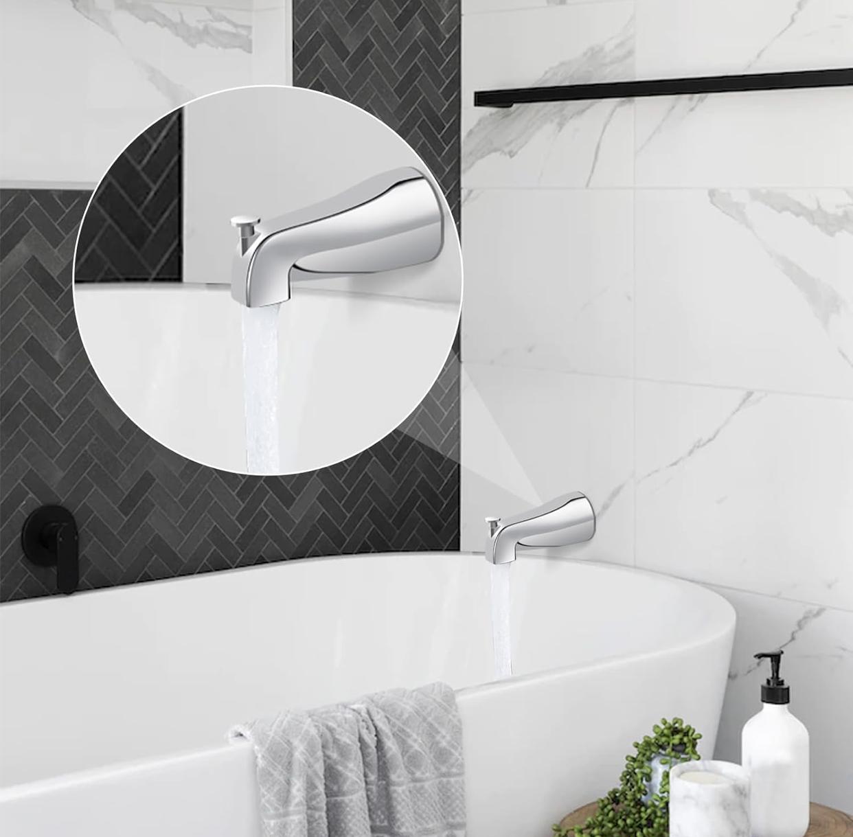 MAX Faucets | Tub Filler Spout 5" With Diverter - Chrome