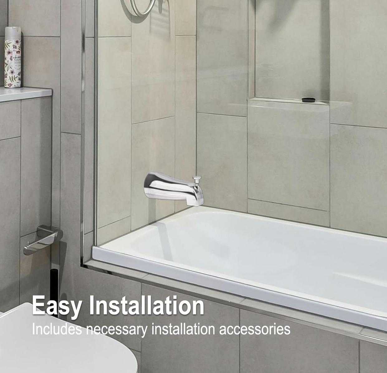 MAX Faucets | Tub Filler Spout 5" With Diverter - Chrome