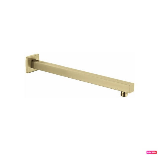 Wall Mounted Shower Head Arm 16" Brushed Gold