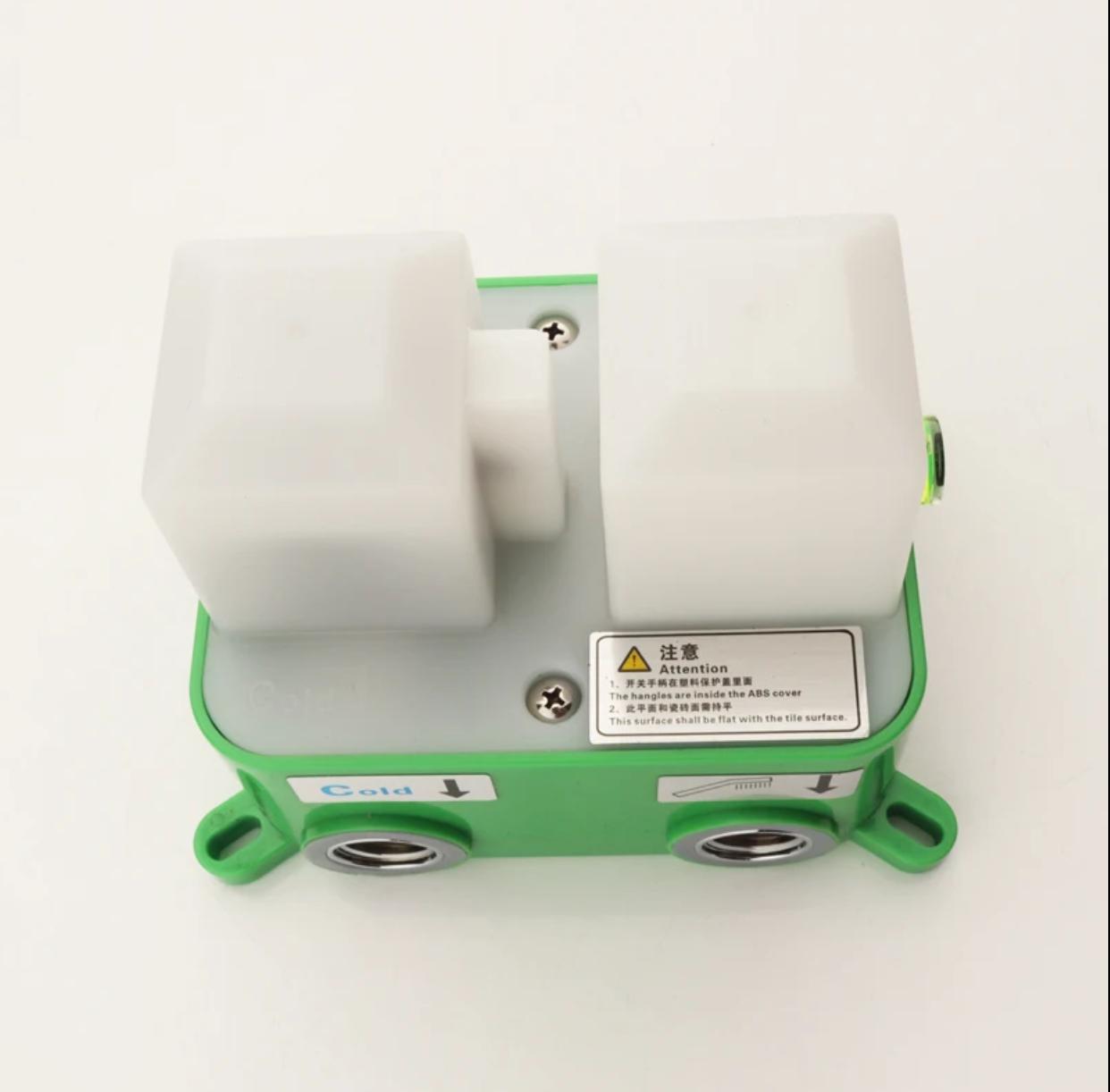 Pressure Balance Thermostatic Shower Valve With Push Buttons Two Functions Chrome Finish