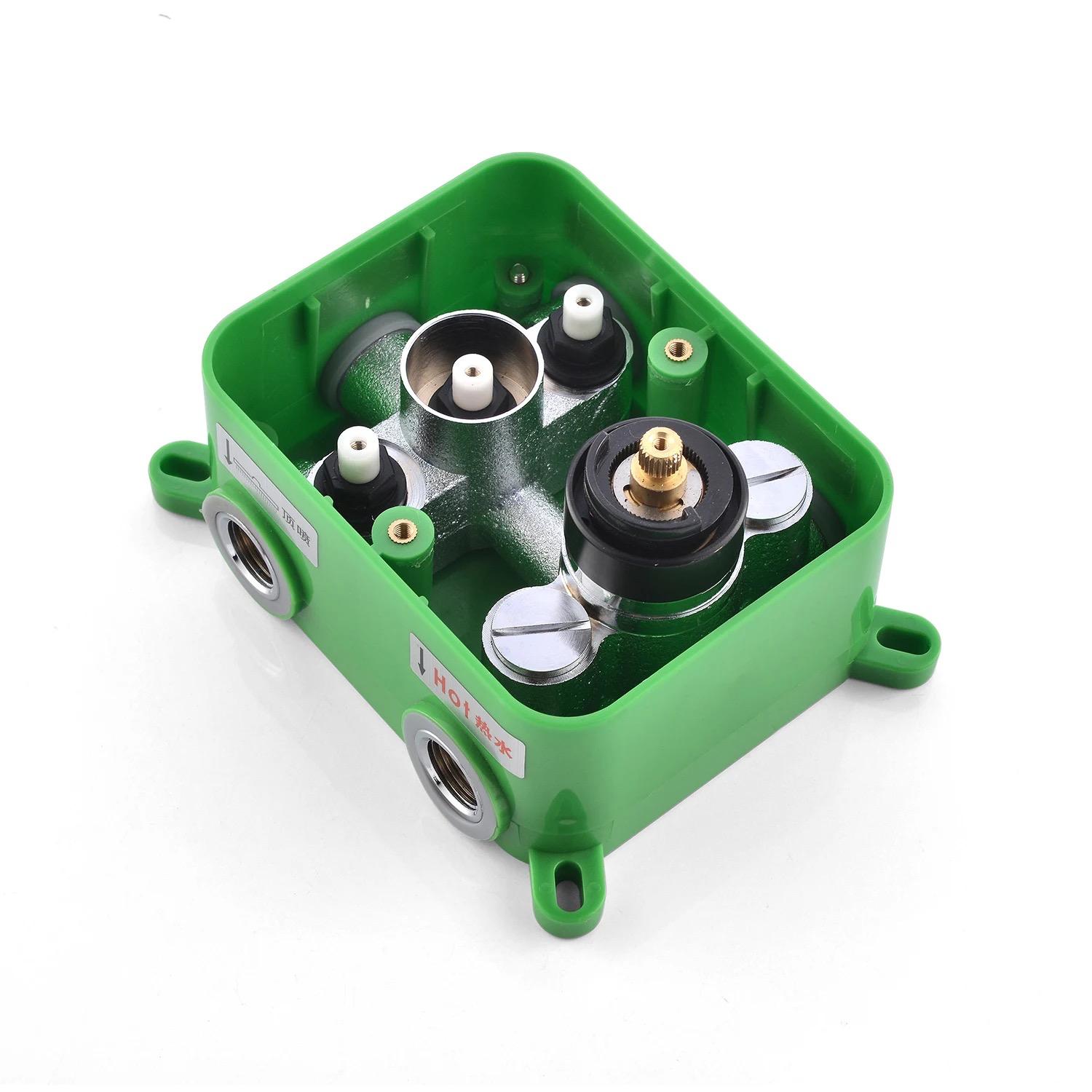 Push Buttons Pressure Balance Thermostatic Shower Valve Matte Black