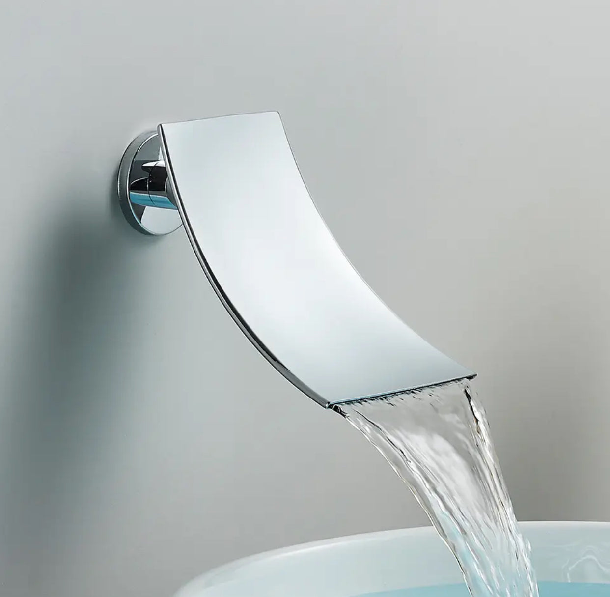 Waterfall Spout Shower System Set – Three Functions with Pressure Balance Valve | Chrome Finish