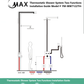 Thermostatic Square Shower System Two Functions With Valve Chrome Finish