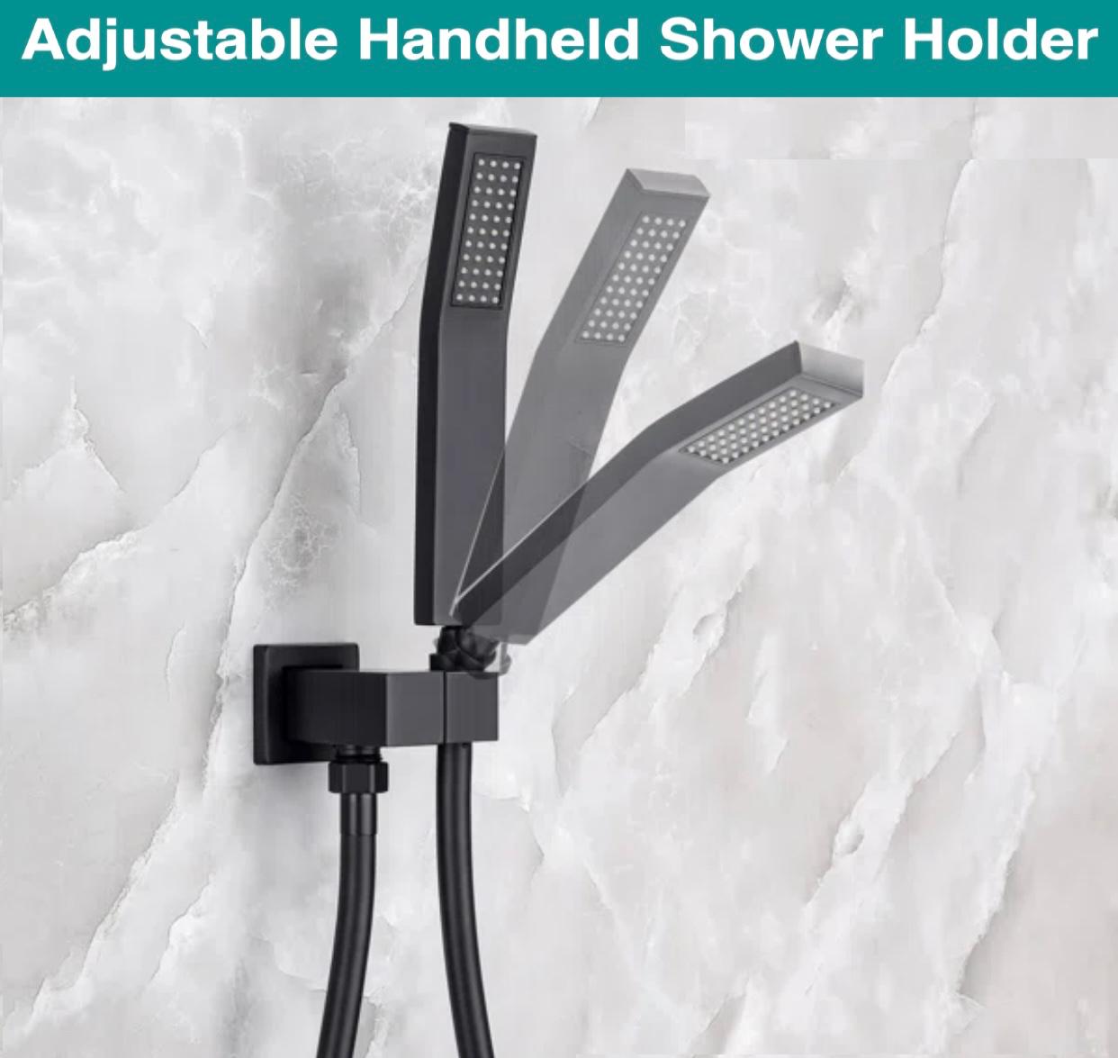 MAX Faucets adjustable handheld shower holder matte balck 