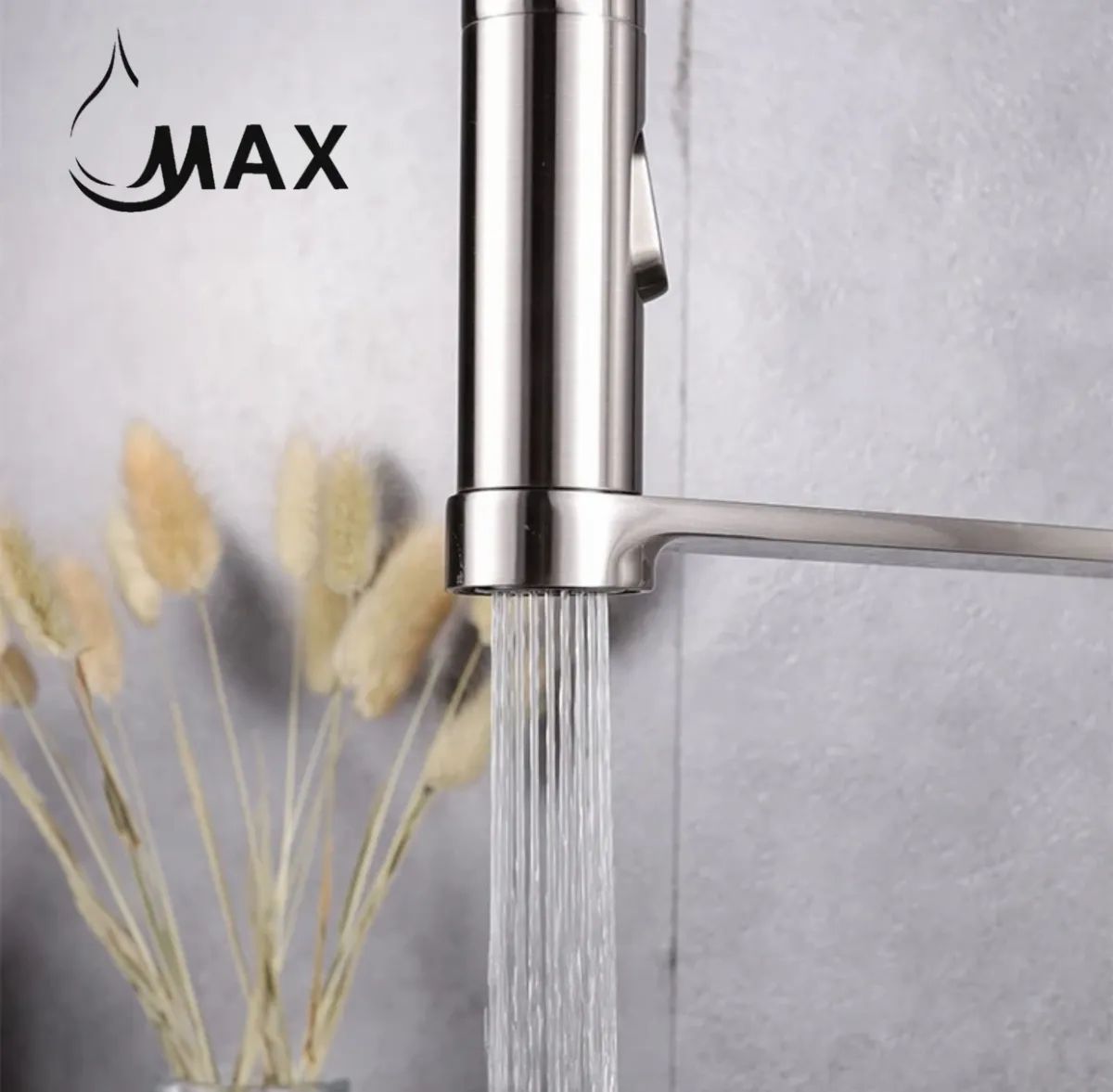 Pull-Down Kitchen Faucet Single Handle Flexible Rubber 18''