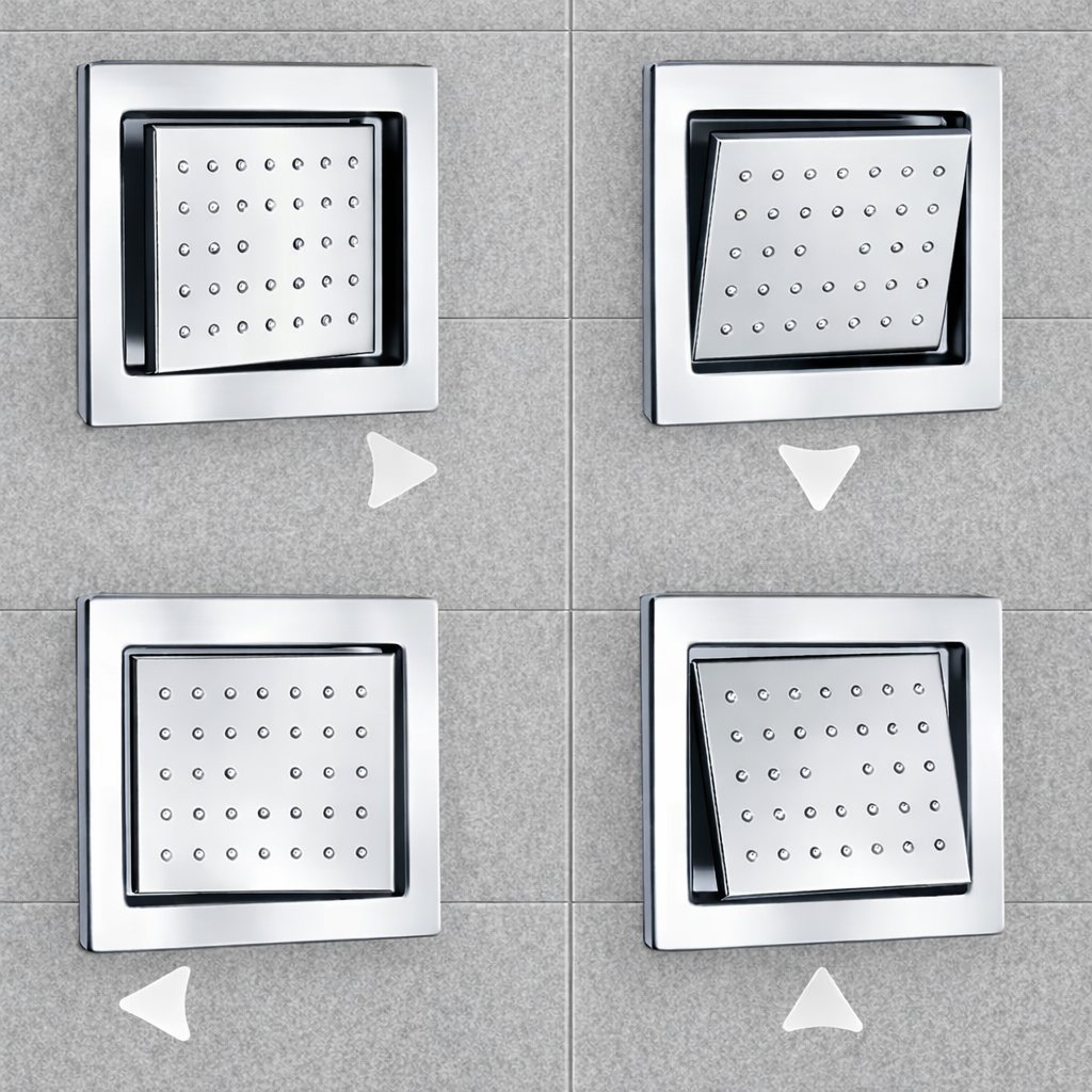 Adjustable high pressure body jets in chrome finish for luxury shower system