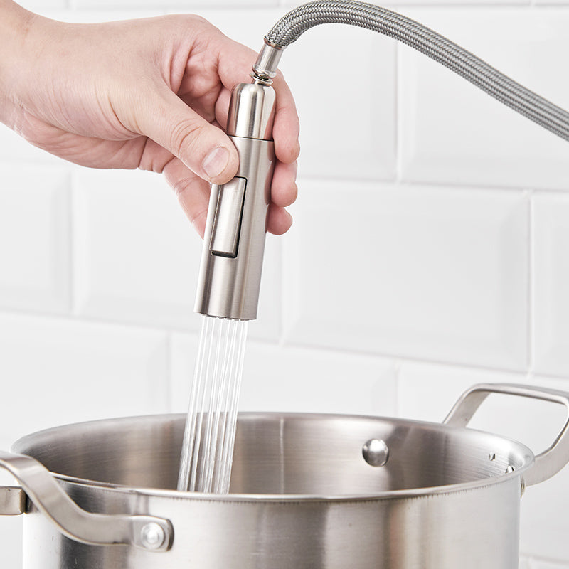 Smart Touch Kitchen Faucet 16" Single Handle Pull-Out – Brushed Nickel Finish | MAX Faucets