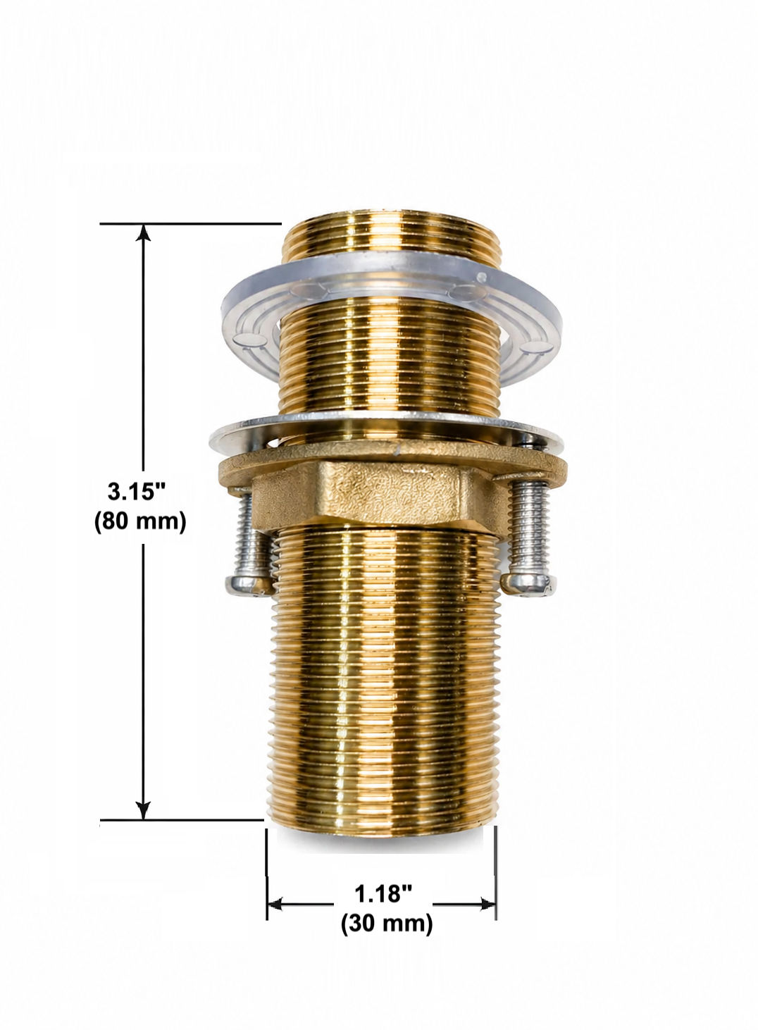Faucet installation kit 30 mm diameter 80 mm length brass mounting hardware for kitchen and bathroom sink faucets
