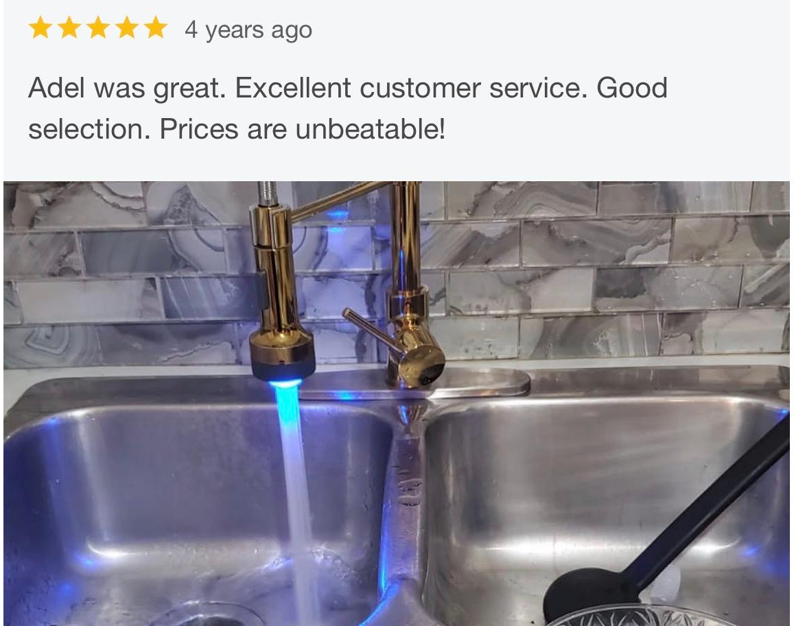 Verified Google review for MAX Faucets Canada bathroom and shower fixtures