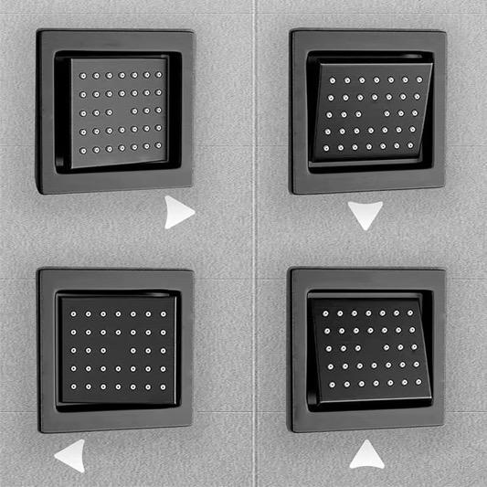 Adjustable high pressure body jets for massage shower system in matte black