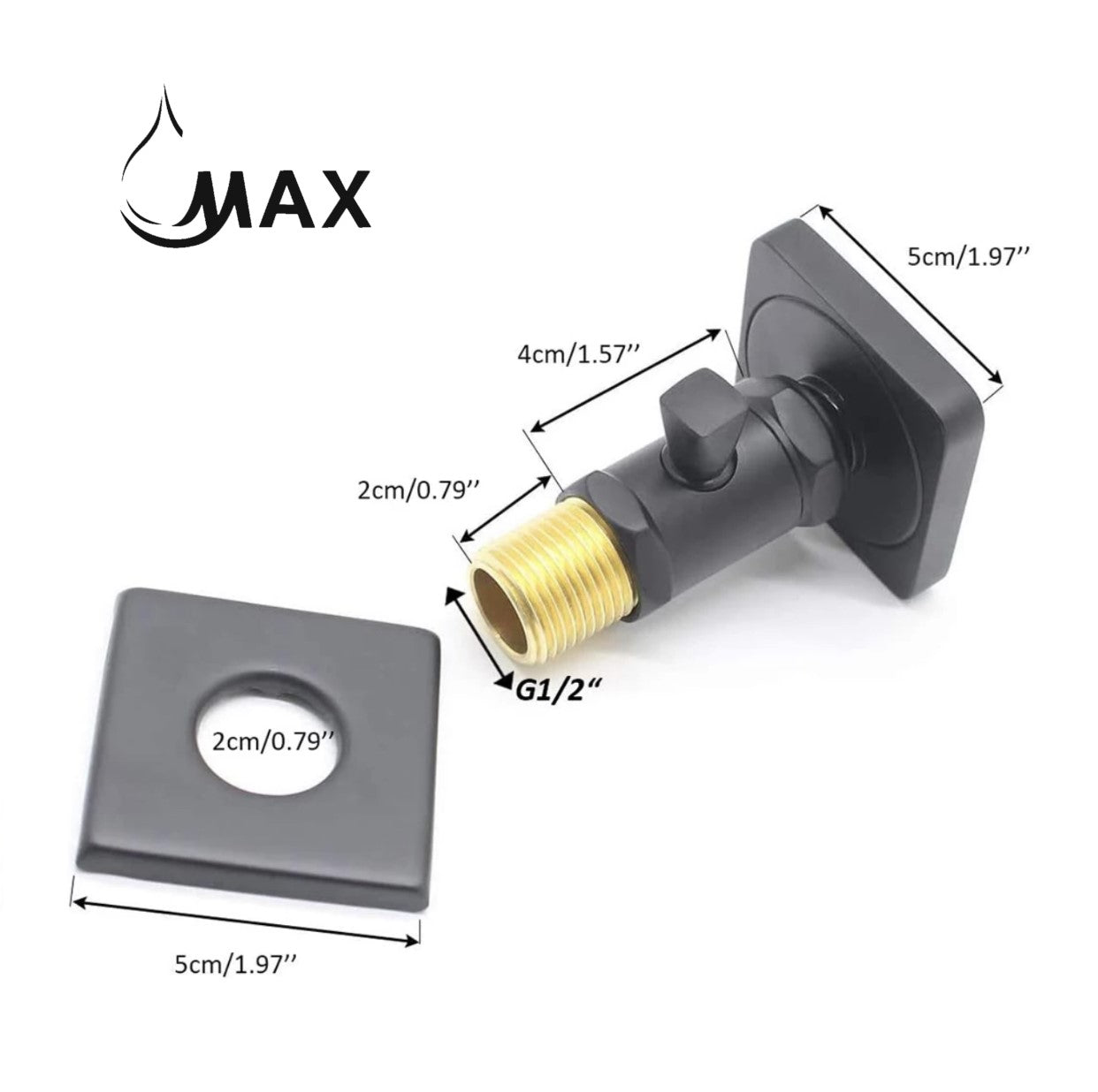 Rainfall Shower Body Jet Massage with Off Position – Matte Black Finish | MAX Faucets