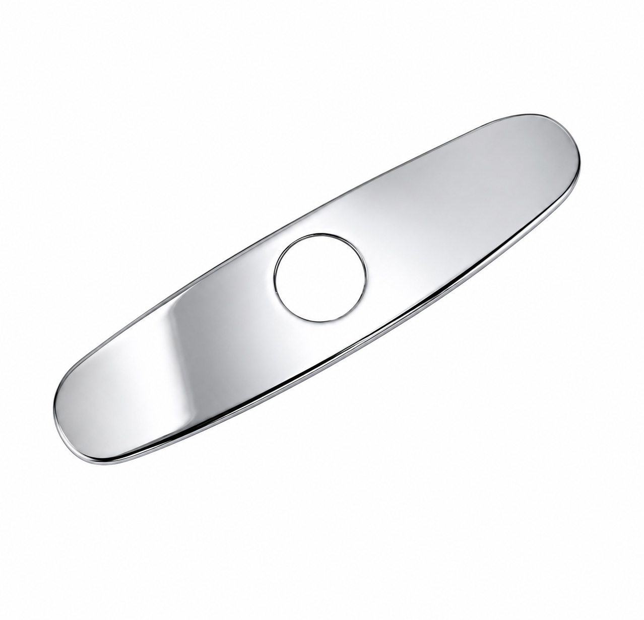 MAX Faucets 10 inch chrome faucet deck plate front view
