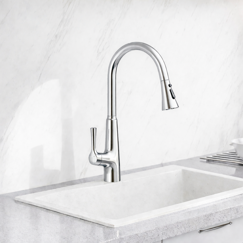 MAX Touchless Kitchen Faucet in Chrome with 17.75-inch High Arc Spout and Pull-Out Spray