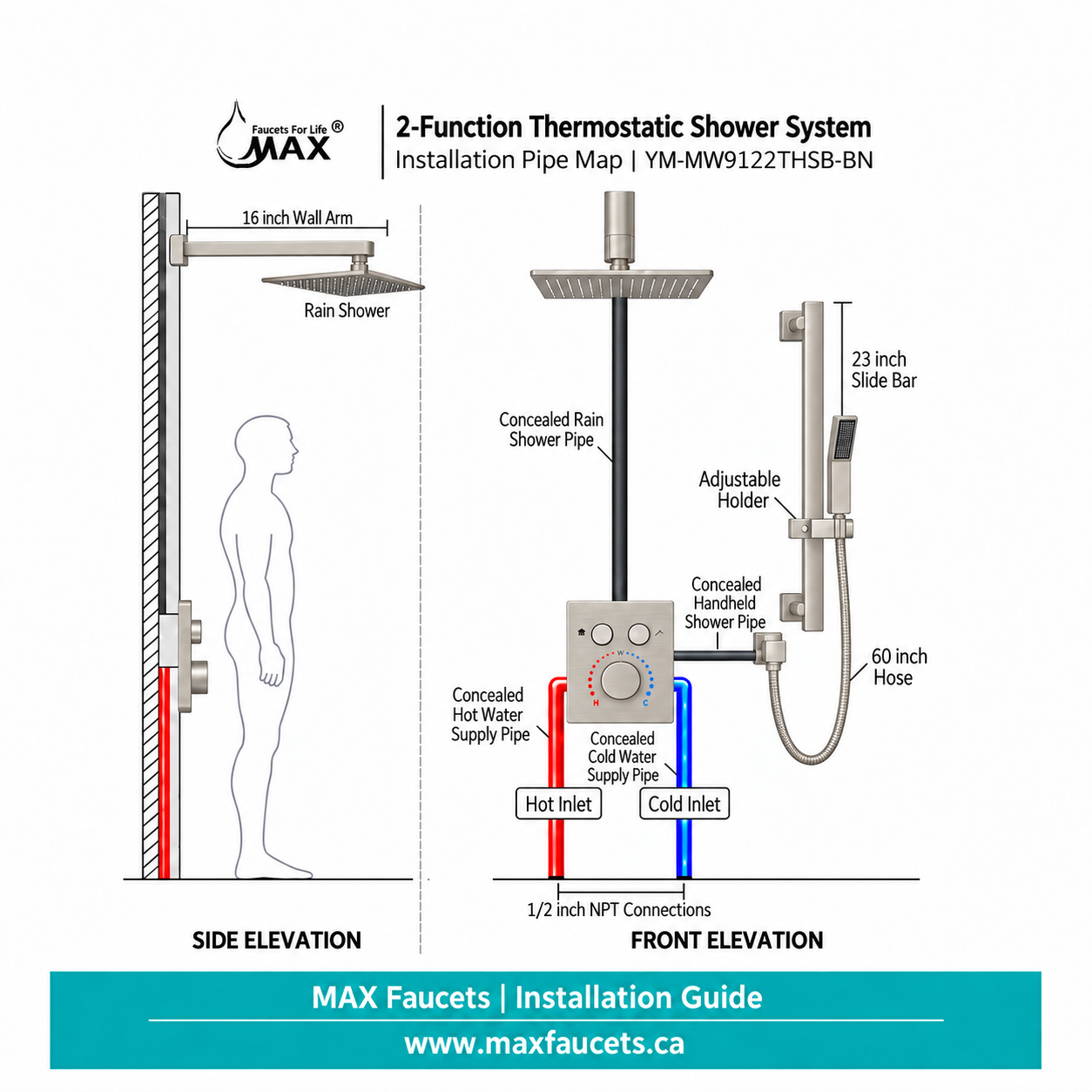 max-faucets-2-function-thermostatic-shower-slide-bar-pipe-map-brushed-nickel