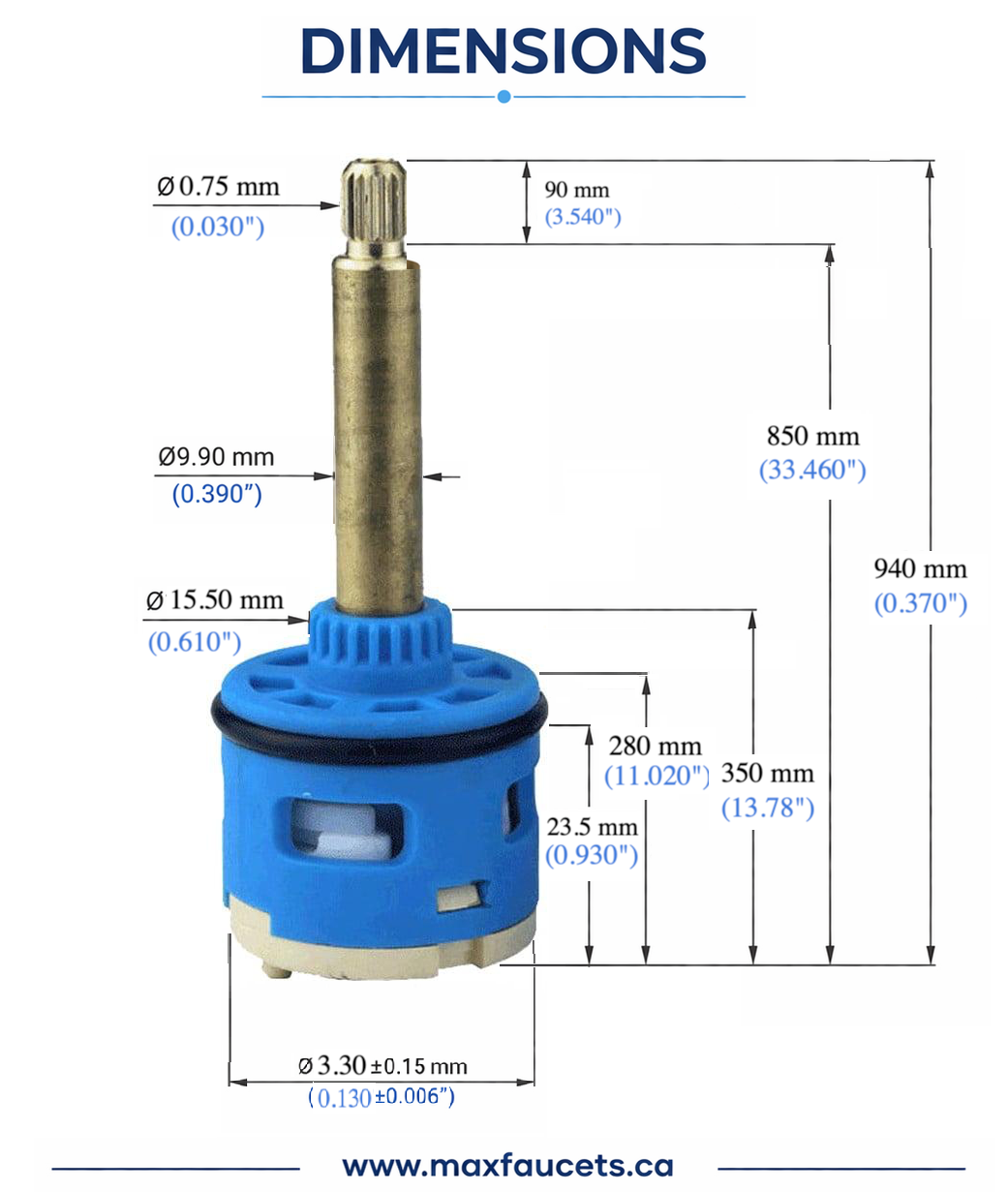 MAX Faucets 3-way shower diverter valve brass construction