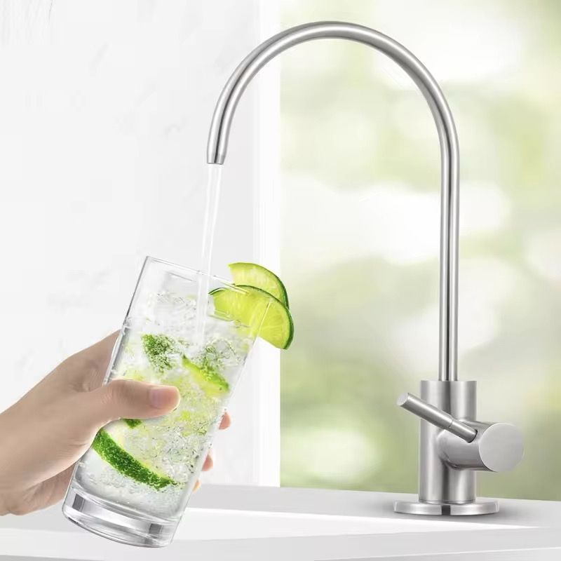 MAX Faucets brushed nickel RO water filter faucet with 360 degree swivel spout for filtered drinking water systems
