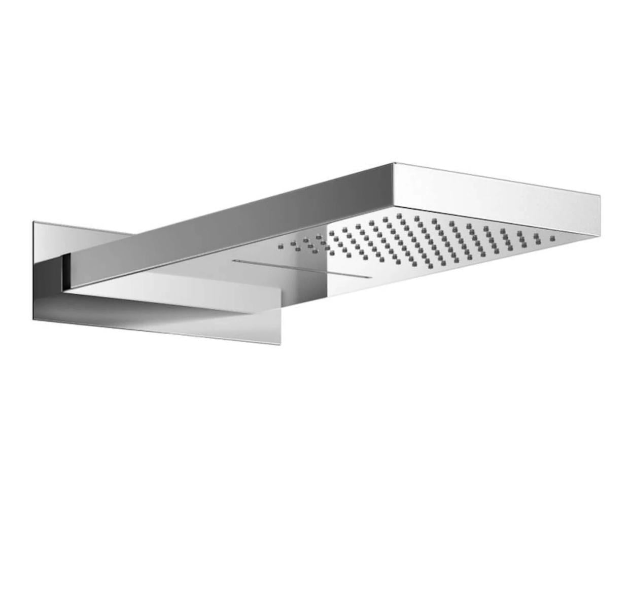 Large square rainfall and waterfall shower head in brushed nickel finish from MAX Faucets