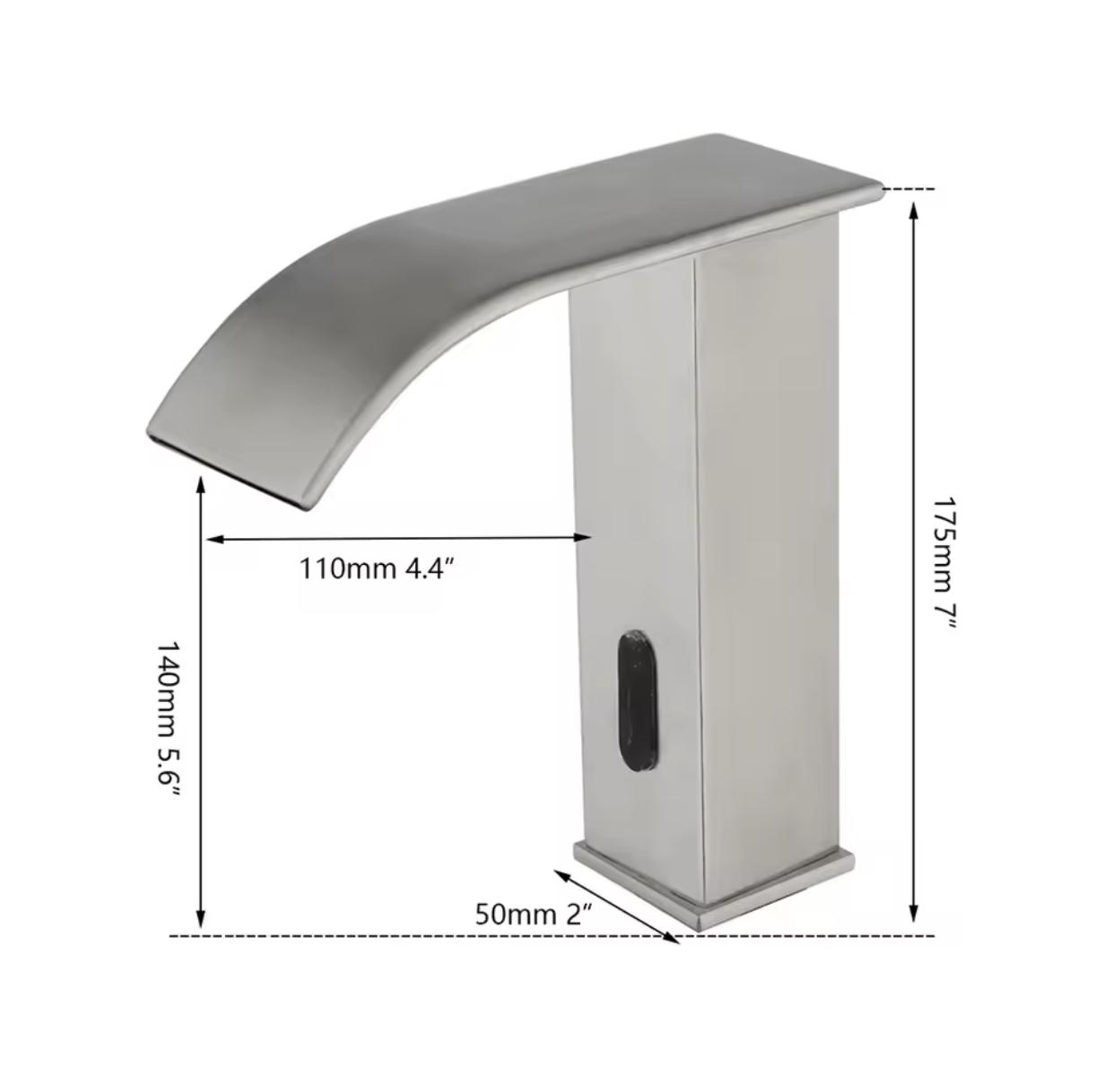 MAX Faucets WF-S22311-BN Brushed Nickel Touchless Bathroom Faucet Dimensions and Specifications