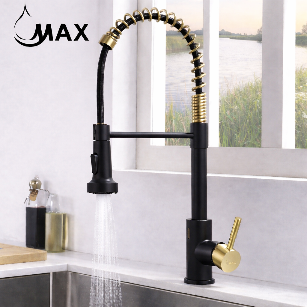 MAX Faucets 19.5-inch Touchless Kitchen Faucet Comparison – Matte Black & Brushed Gold Finish