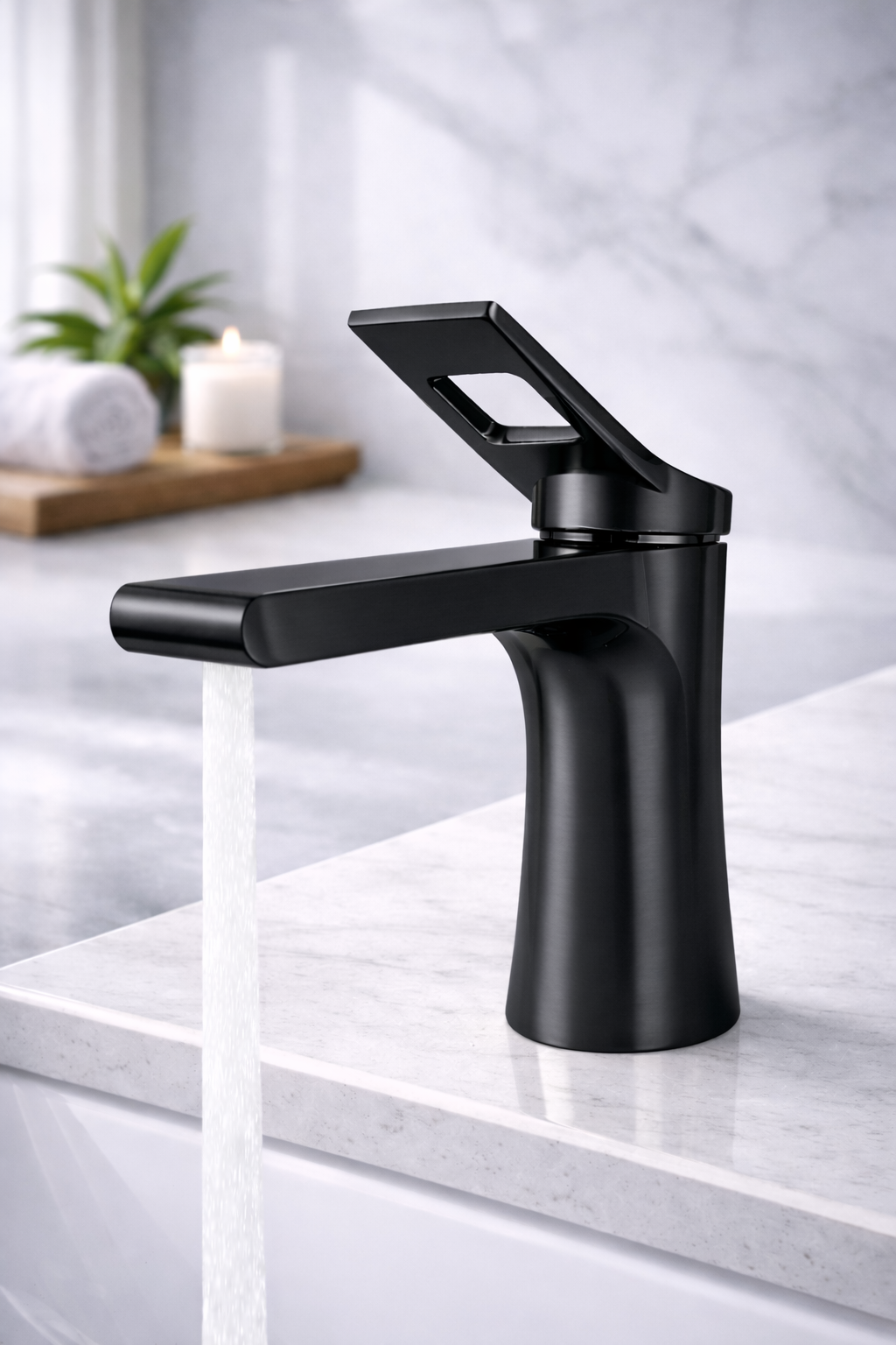 Matte black single-handle bathroom faucet MW-1906-MB by MAX Faucets