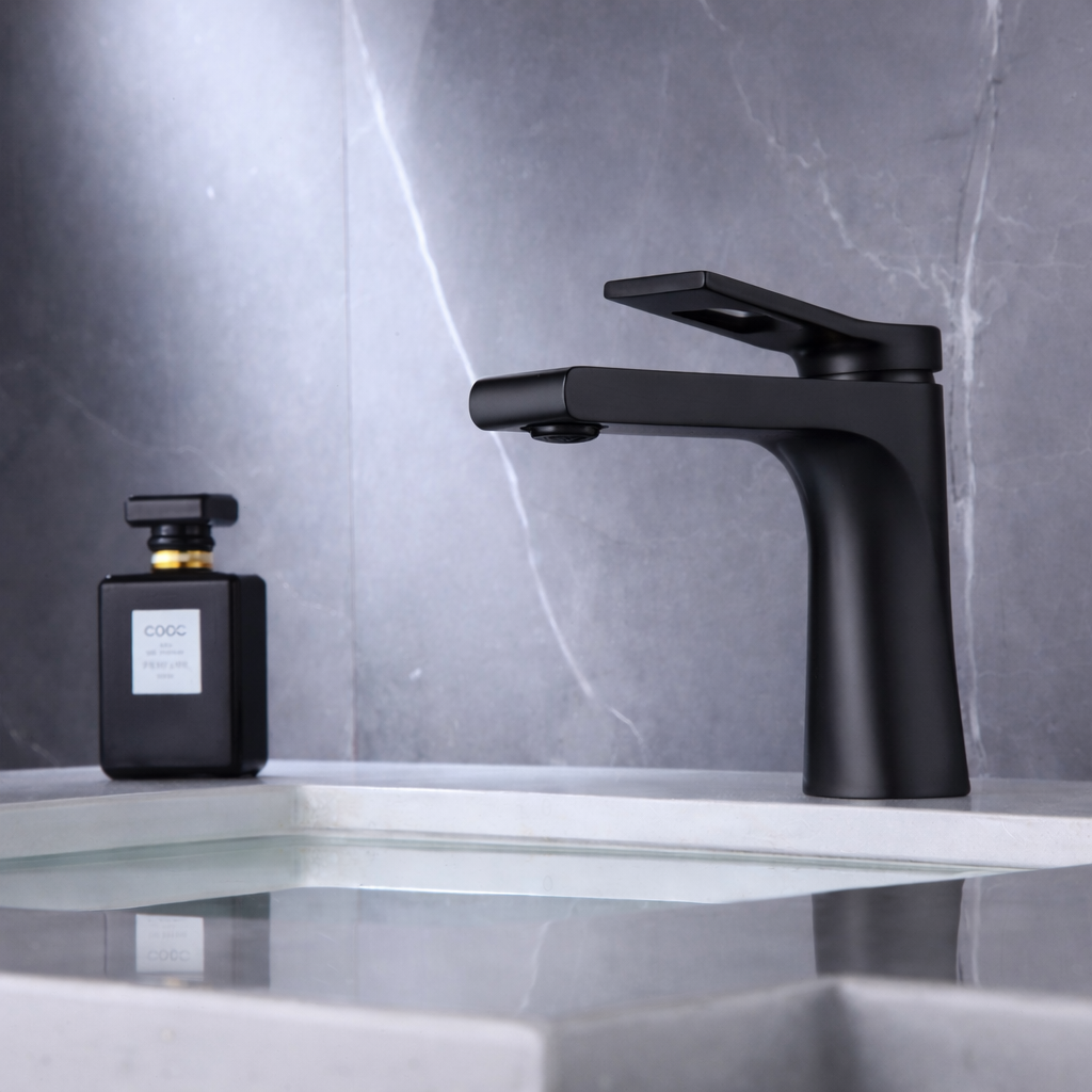 Matte black single-handle bathroom faucet MW-1906-MB by MAX Faucets