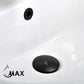 Bathroom Faucet With Pop-UP Drain Side Handle Matte Black Finish