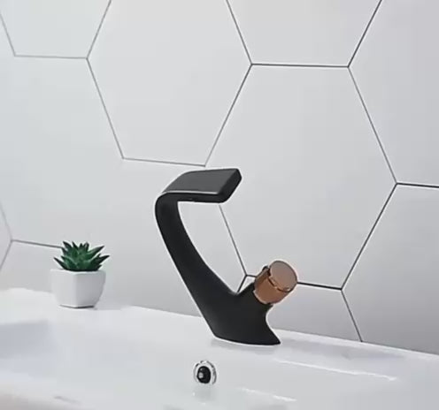 MAX Faucets® Side Knob Waterfall Bathroom Faucet Contemporary Design Video