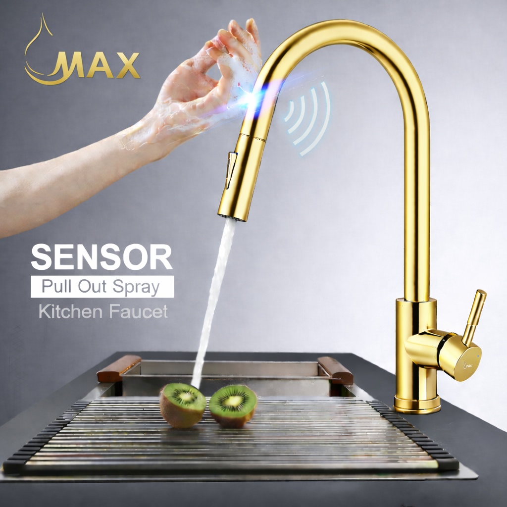Smart touch kitchen faucet activated by hand touch for easy water control Video