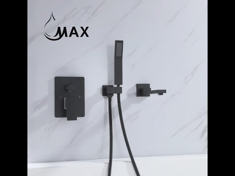 Wall Mounted Roman Tub Faucet with Swirling Spout, Single Handle, Movable Handheld Sprayer – Chrome Finish