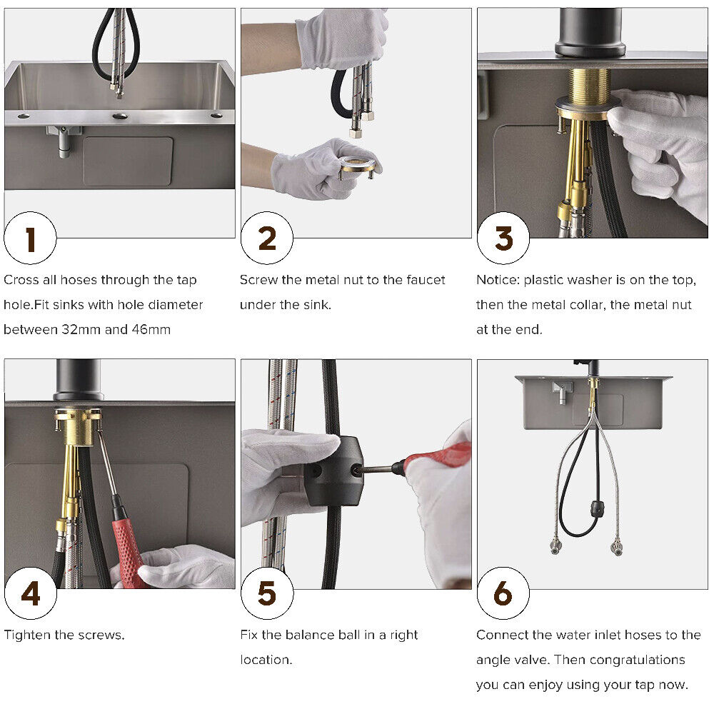 Single Handle Pull-Out Kitchen Faucet Chrome Finish