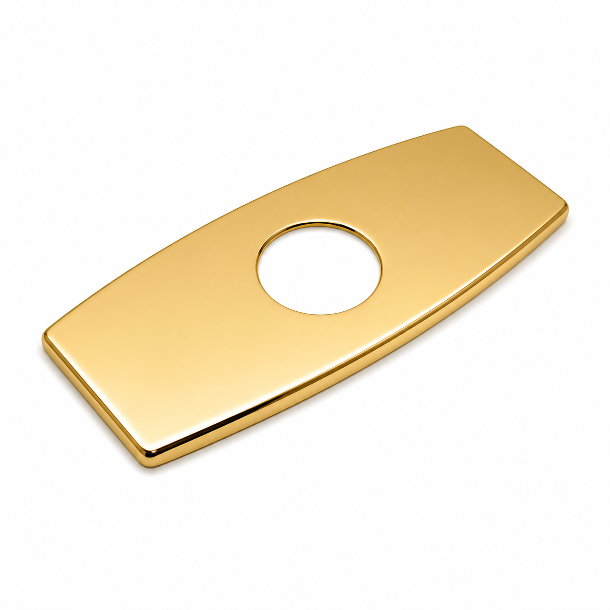 MAX Faucets shiny gold faucet deck plate for bathroom sink