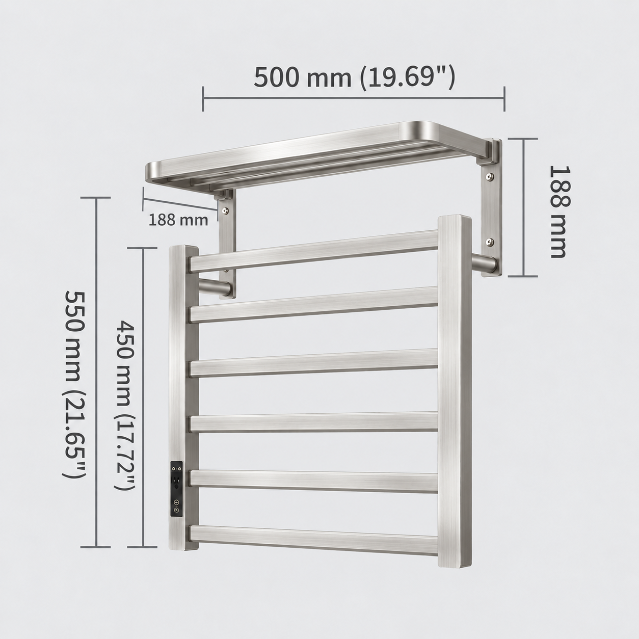 towel-warmer-dimensions-550x450mm-brushed-nickel