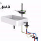 Wall Mounted Bathroom Faucet Waterfall Matte Black Finish