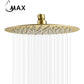 Brushed Gold Round Shower Head Ultra-Thin 10"